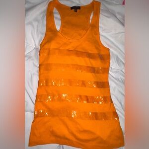 GLO Jeans Vibrant Orange Sequin Tank Top